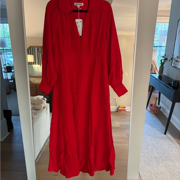 Boden Red Button-Down Dress - Picture 2 of 4